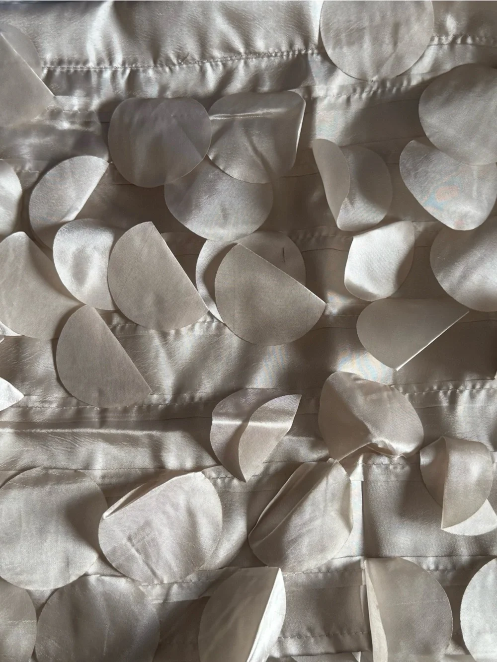 Elegant Petal Appliqué Valance- Light Golden color/Ivory Brand new in Package.